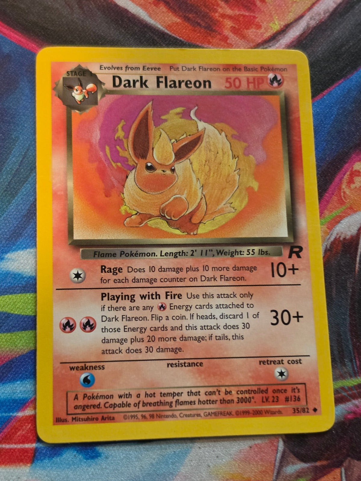 Dark Flareon - 35/82 - Team Rocket - Uncommon - LP Pokemon