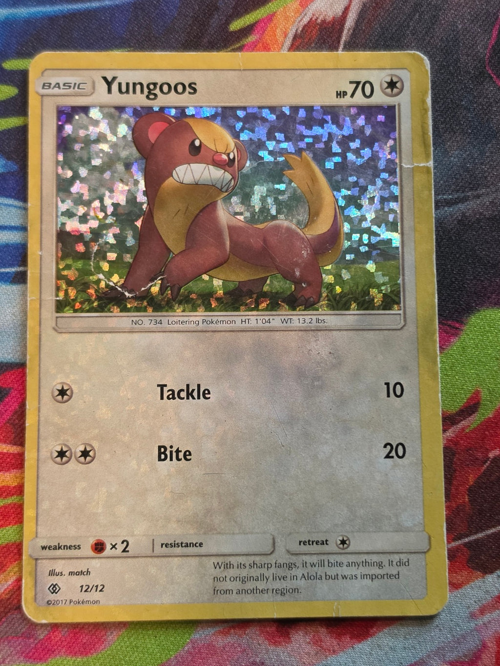 Yungoos Holo Promo McDonald's Promos 2017 012/012 DMG Pokemon
