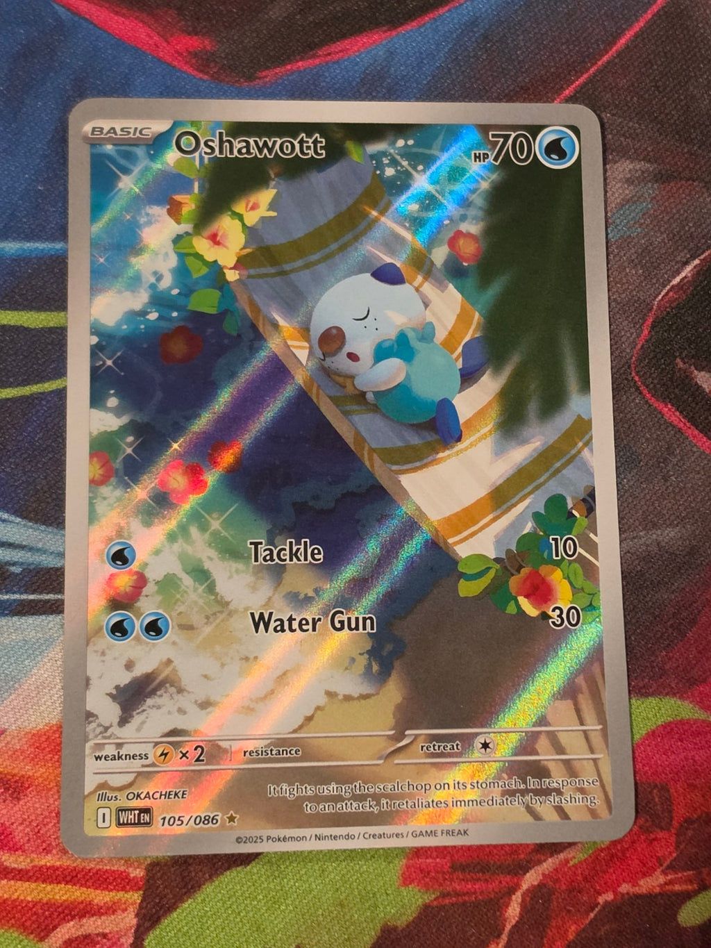 Oshawott Illustration Rare White Flare 105/086 NM Pokemon
