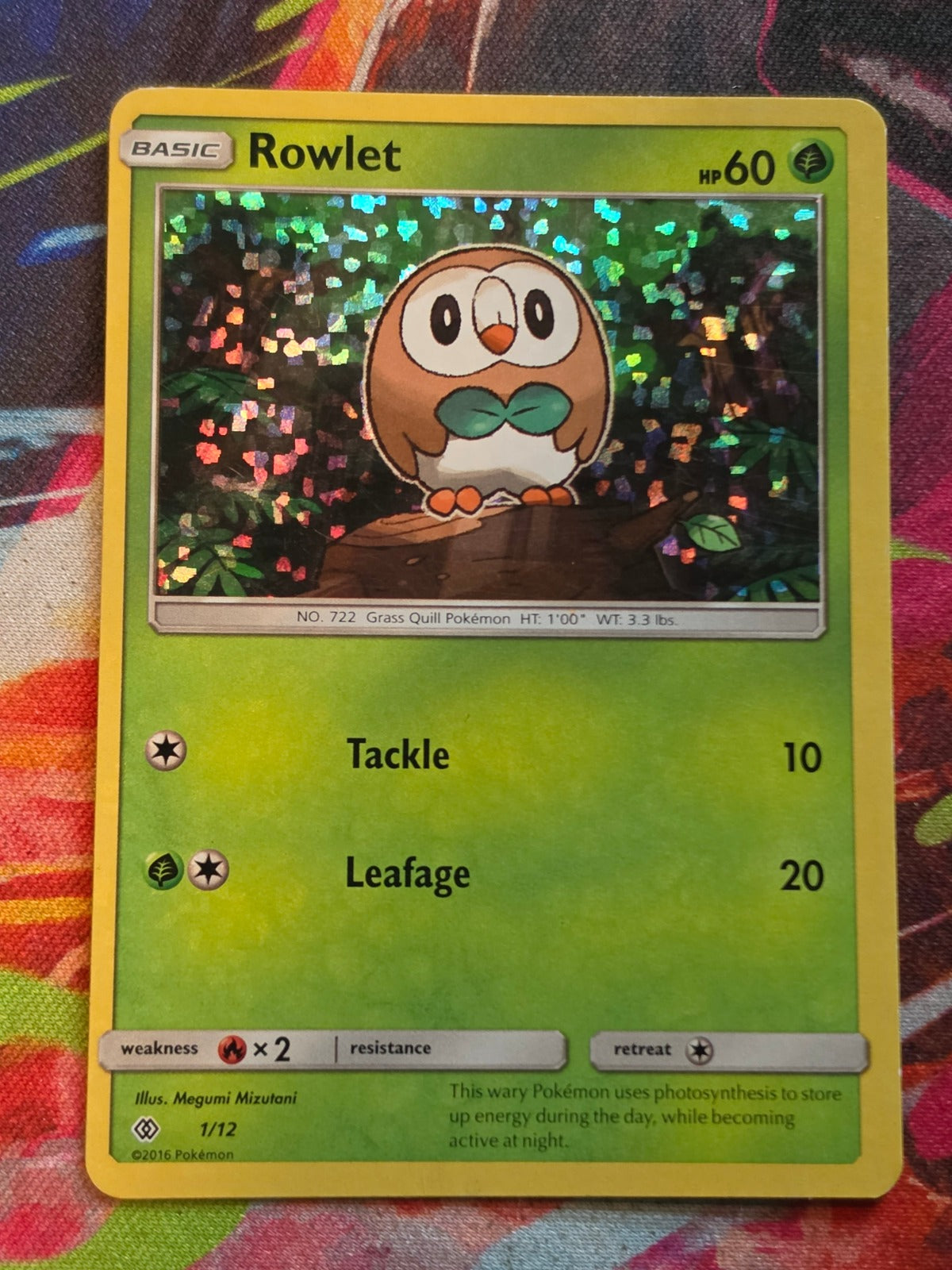 Rowlet Holo Promo McDonald's Promos 2017 001/012 MP Pokemon