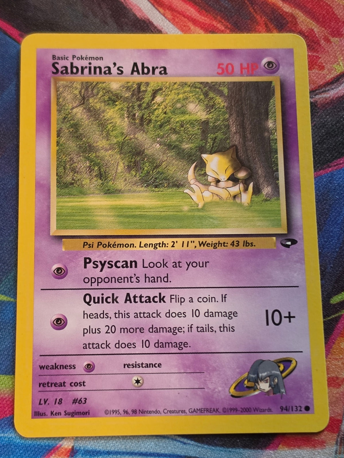 Sabrina's Abra (94) - 094/132 - Gym Challenge - Common - Unlimited - LP Pokemon