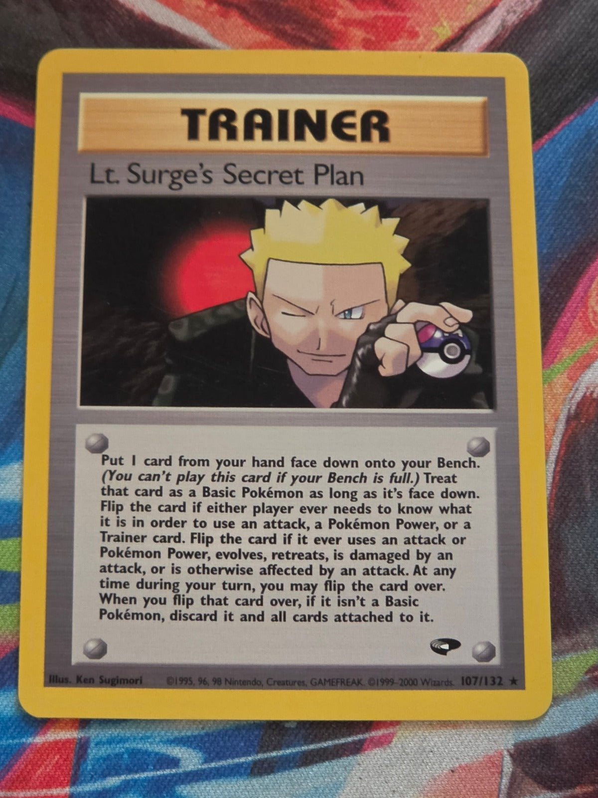 Lt. Surge's Secret Plan Unlimited Rare Gym Challenge 107/132 NM Pokemon