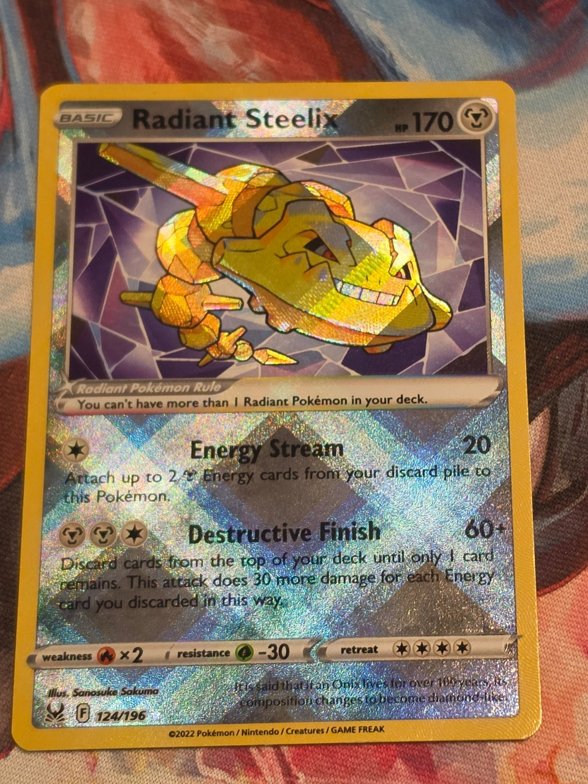 Radiant Steelix Radiant Rare SWSH11: Lost Origin 124/196 NM Pokemon