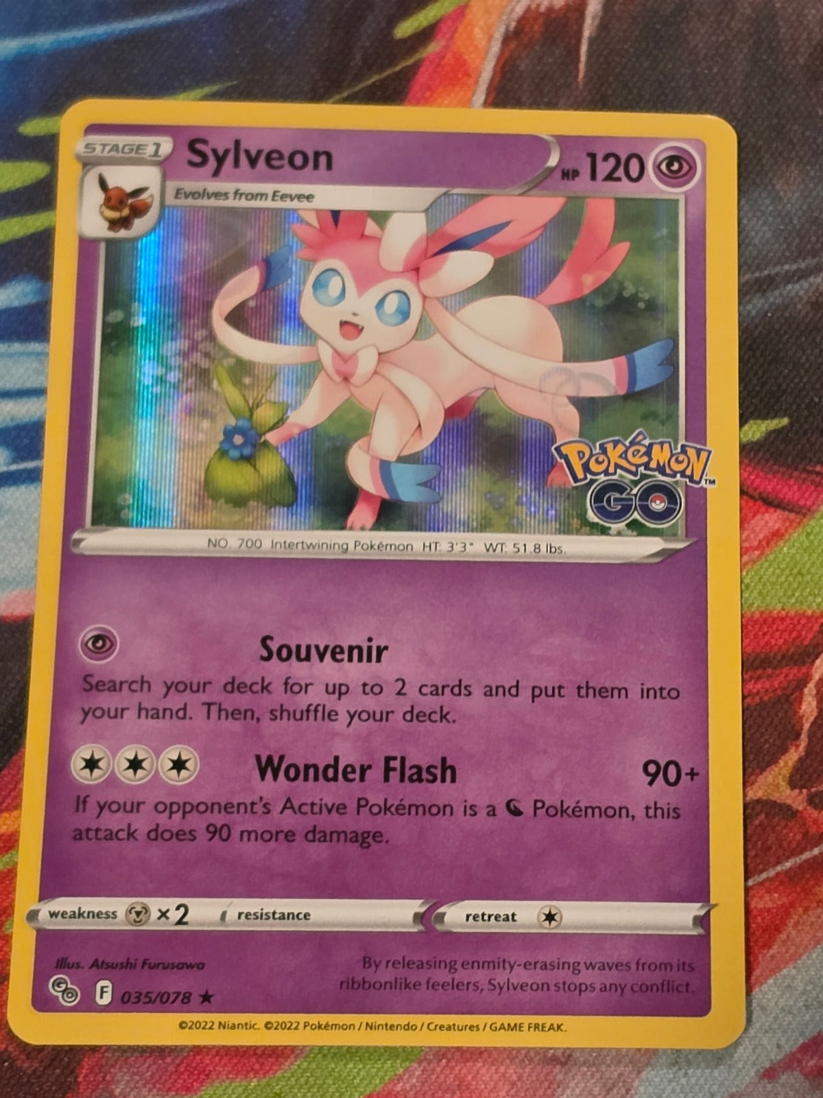 Sylveon Holo Rare Pokemon GO 035/078 LP+