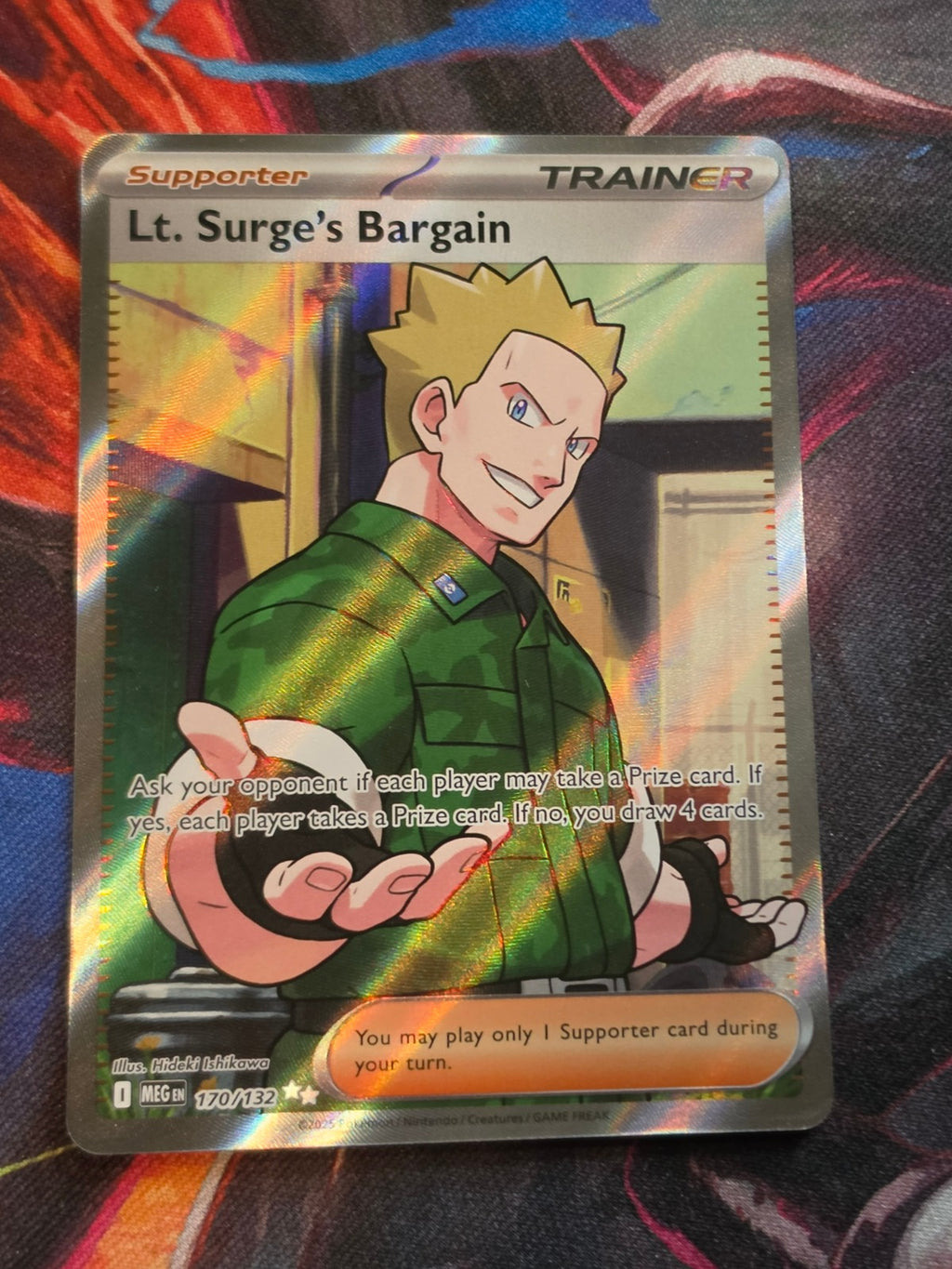 Lt. Surge's Bargain Ultra Rare Mega Evolution 170/132 NM Pokemon