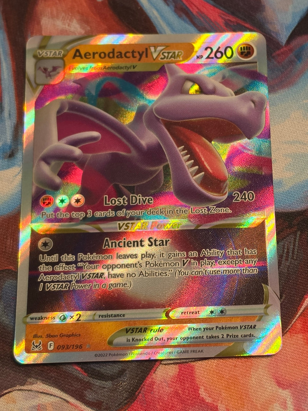 Aerodactyl VSTAR Ultra Rare SWSH11: Lost Origin 093/196 NM Pokemon