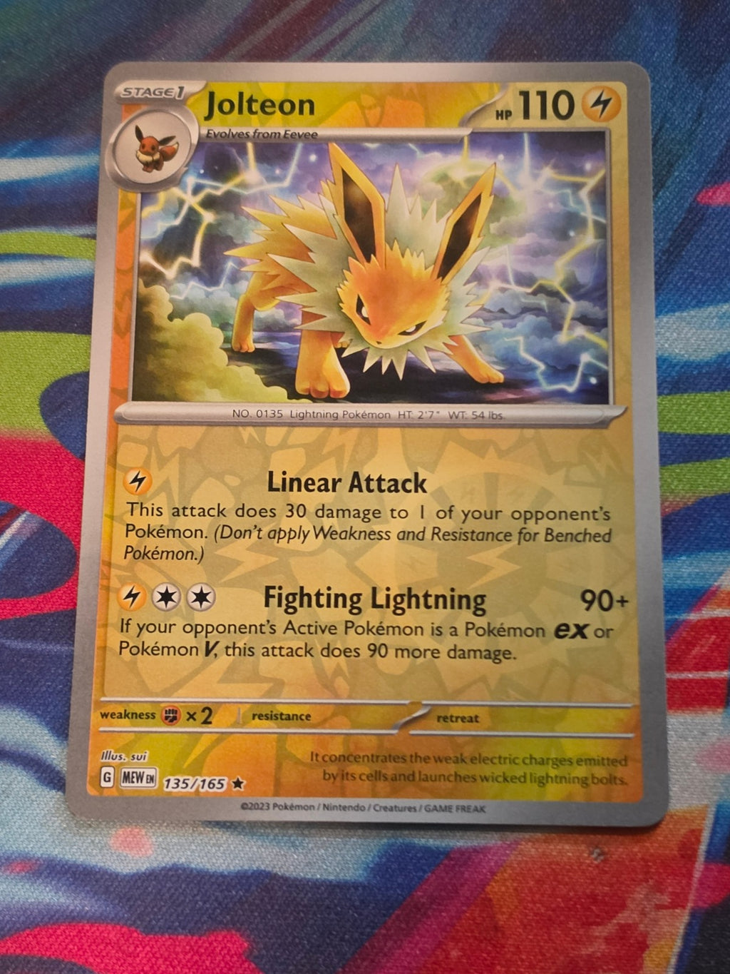 Jolteon Reverse Holo Rare SV: Scarlet & Violet 151 135/165 NM
