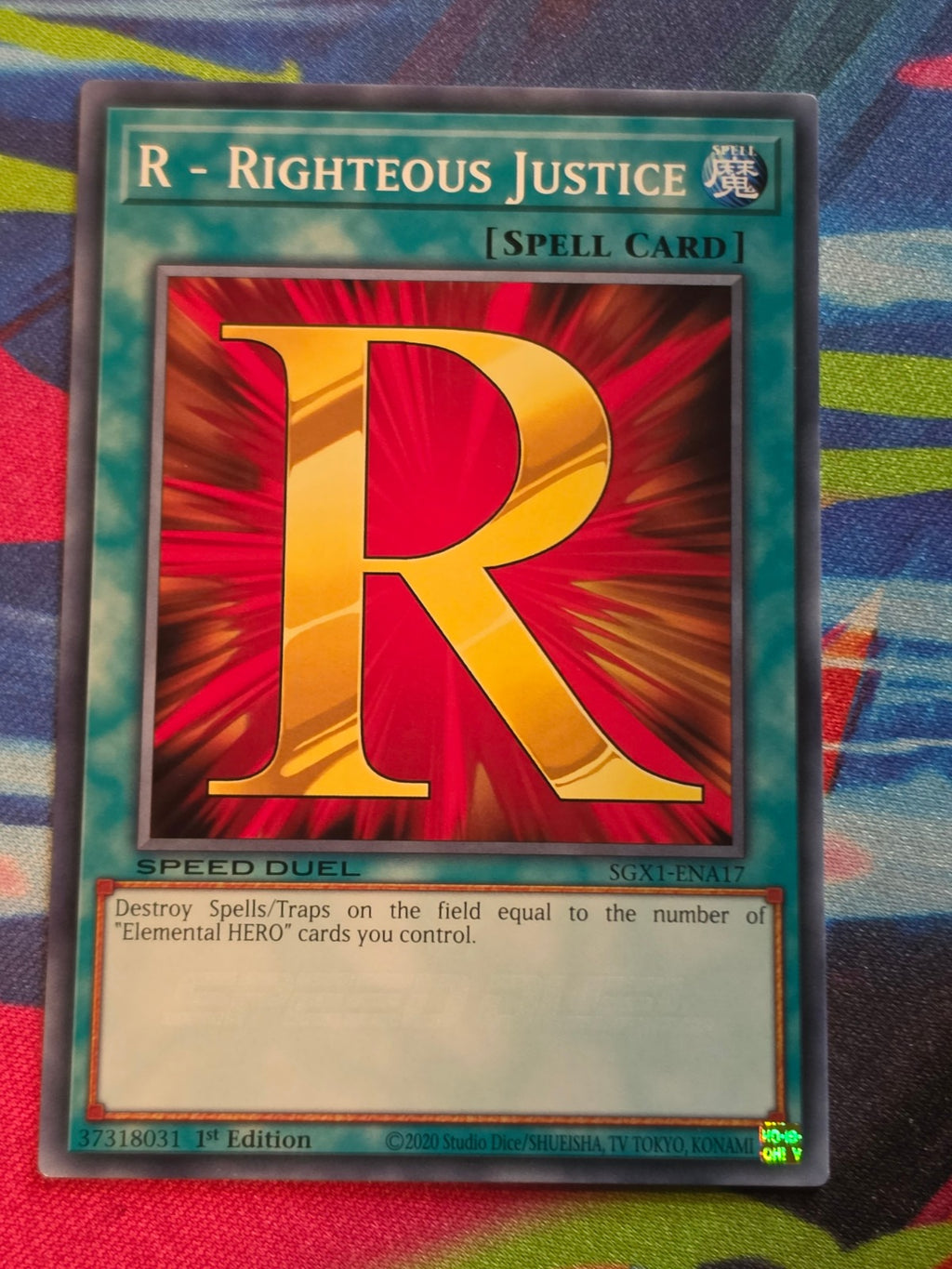 R - Righteous Justice Common Speed Duel GX: Duel Academy Box SGX1-ENA17 1st Edition LP Yu-Gi-Oh!