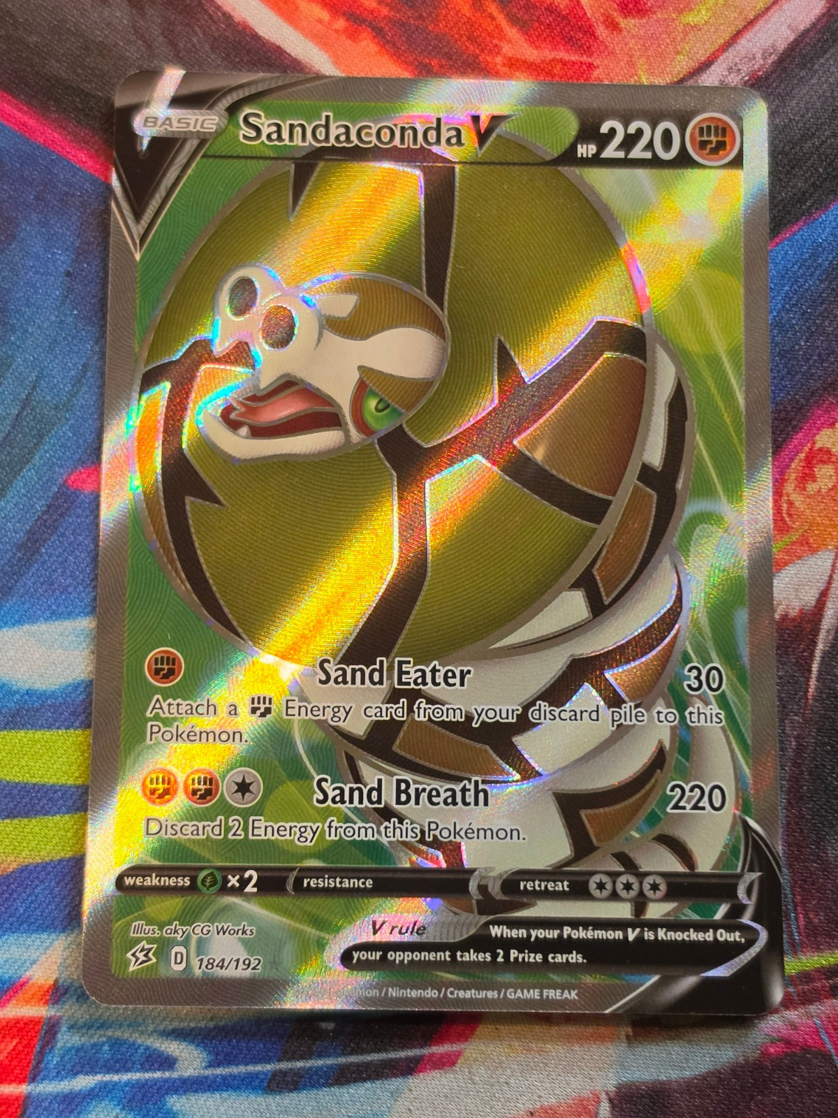 Sandaconda V (Full Art) Ultra Rare SWSH02: Rebel Clash 184/192 NM Pokemon