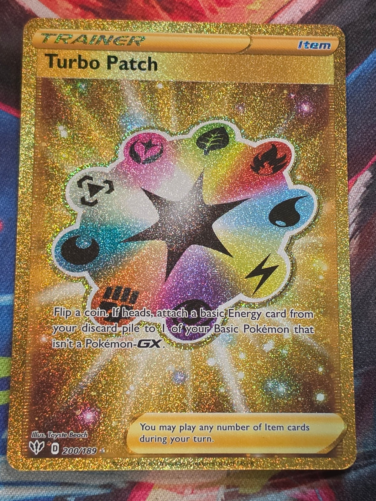 Turbo Patch (Secret) Secret Rare SWSH03: Darkness Ablaze 200/189 NM Pokemon