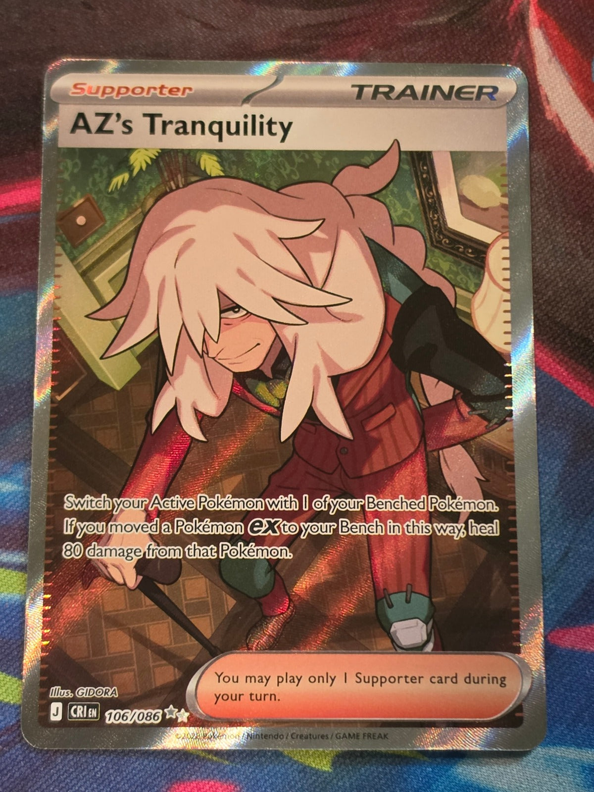 AZ's Tranquility Ultra Rare Chaos Rising 106/086 NM Pokemon