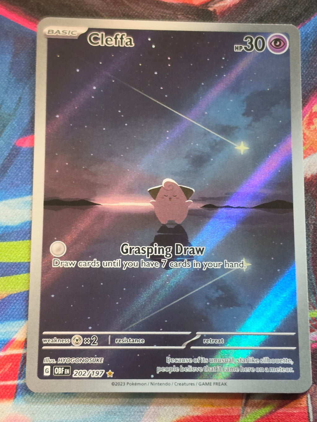 Cleffa Illustration Rare SV03: Obsidian Flames 202/197 NM Pokemon