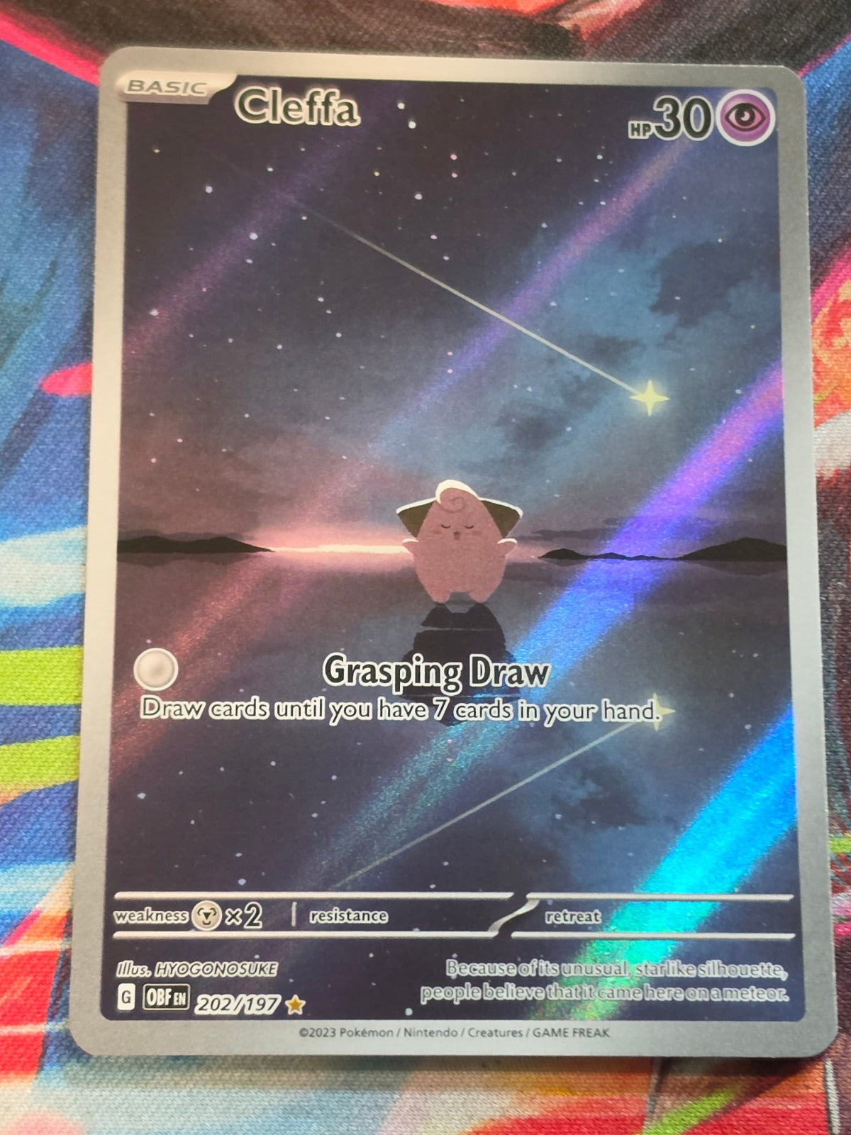 Cleffa Illustration Rare SV03: Obsidian Flames 202/197 NM Pokemon