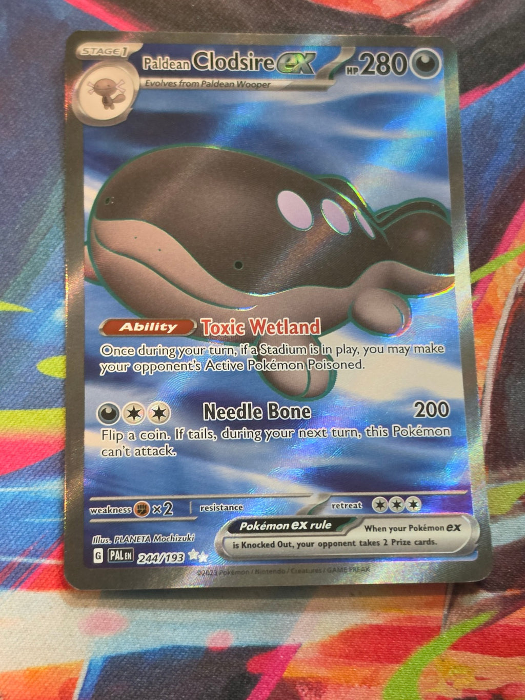 Paldean Clodsire ex Ultra Rare SV02: Paldea Evolved 244/193 LP+ Pokemon