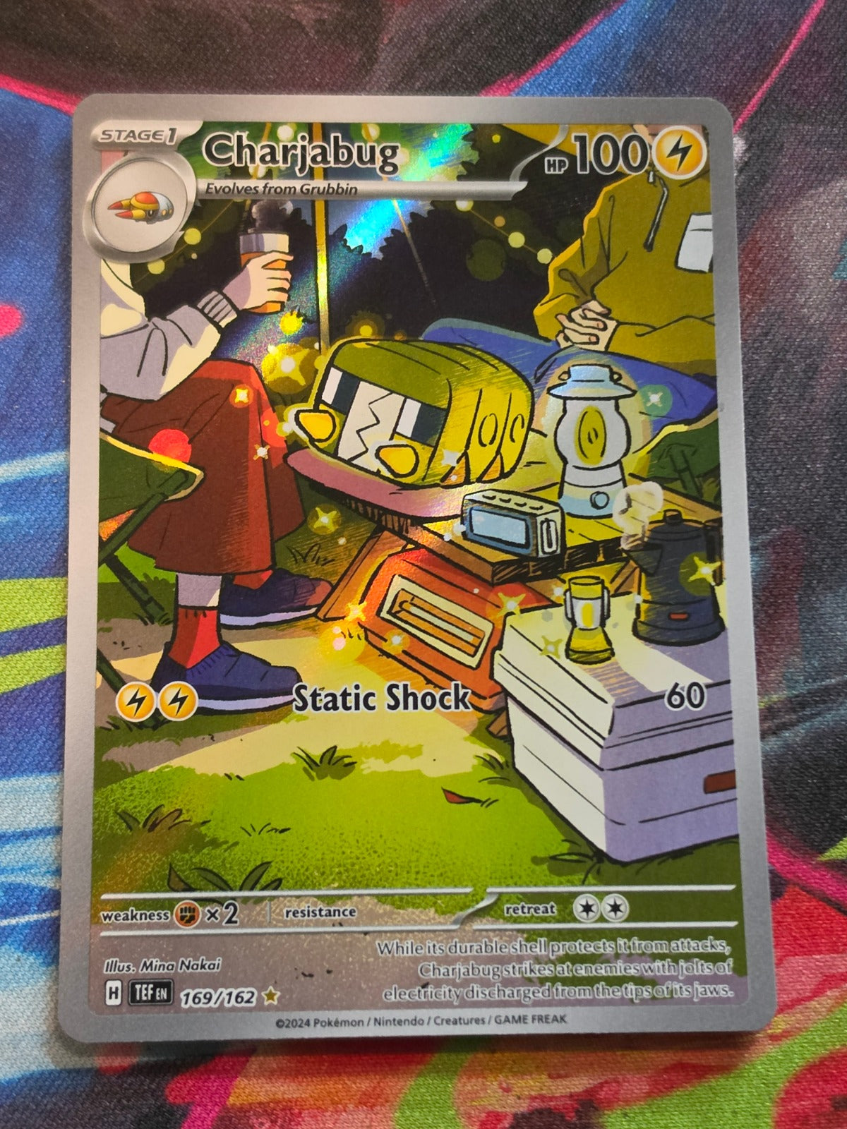 Charjabug Illustration Rare SV05: Temporal Forces 169/162 NM Pokemon