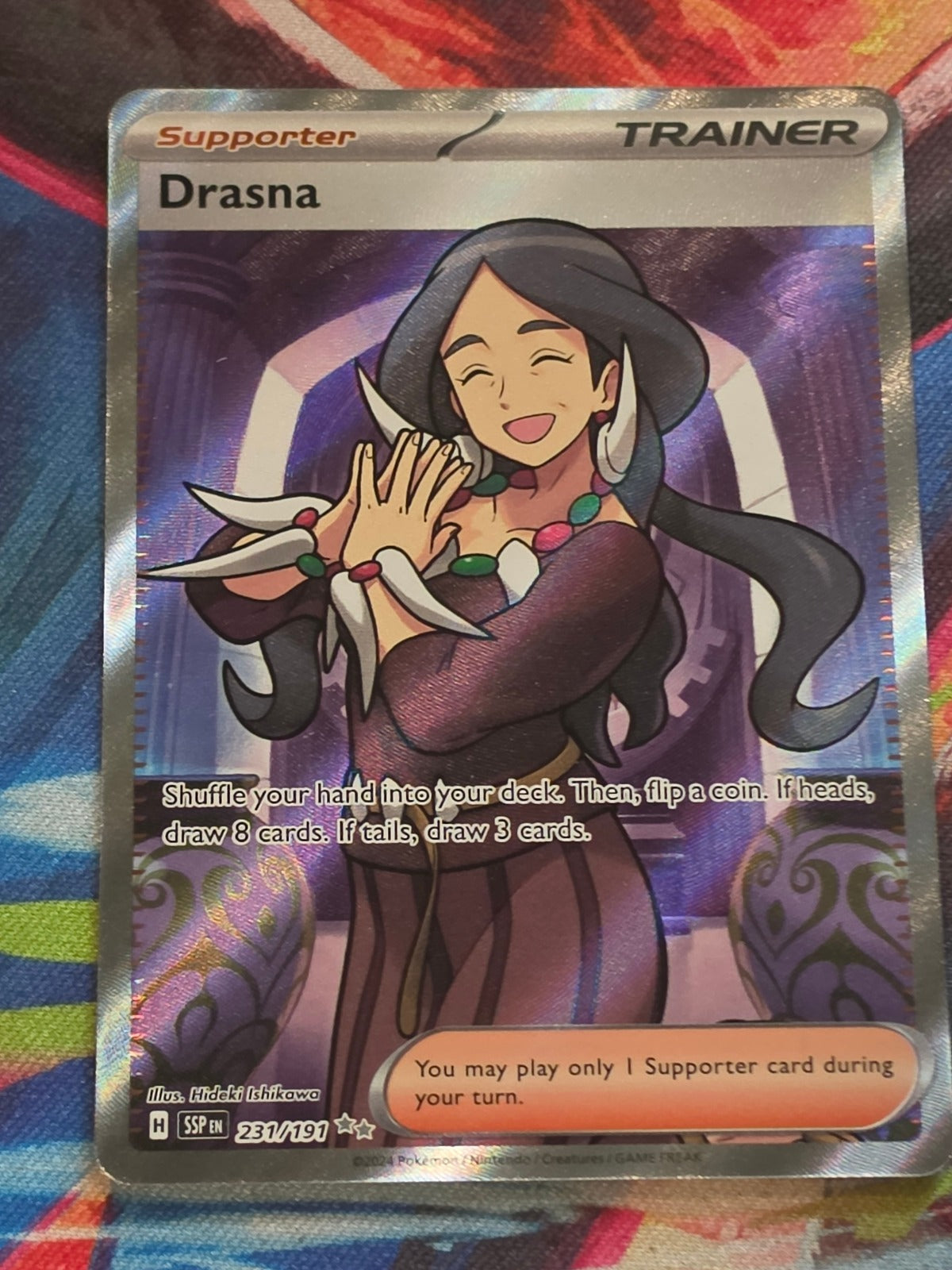 Drasna Ultra Rare SV08: Surging Sparks 231/191 NM Pokemon