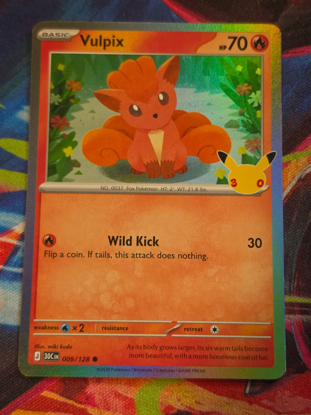 Vulpix Common ME: 30th Celebration 009/128 NM Pokemon