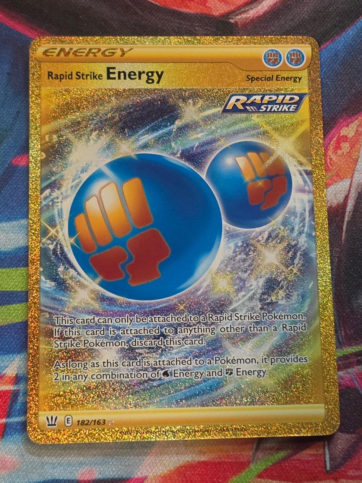 Rapid Strike Energy (Secret) Secret Rare SWSH05: Battle Styles 182/163 NM Pokemon