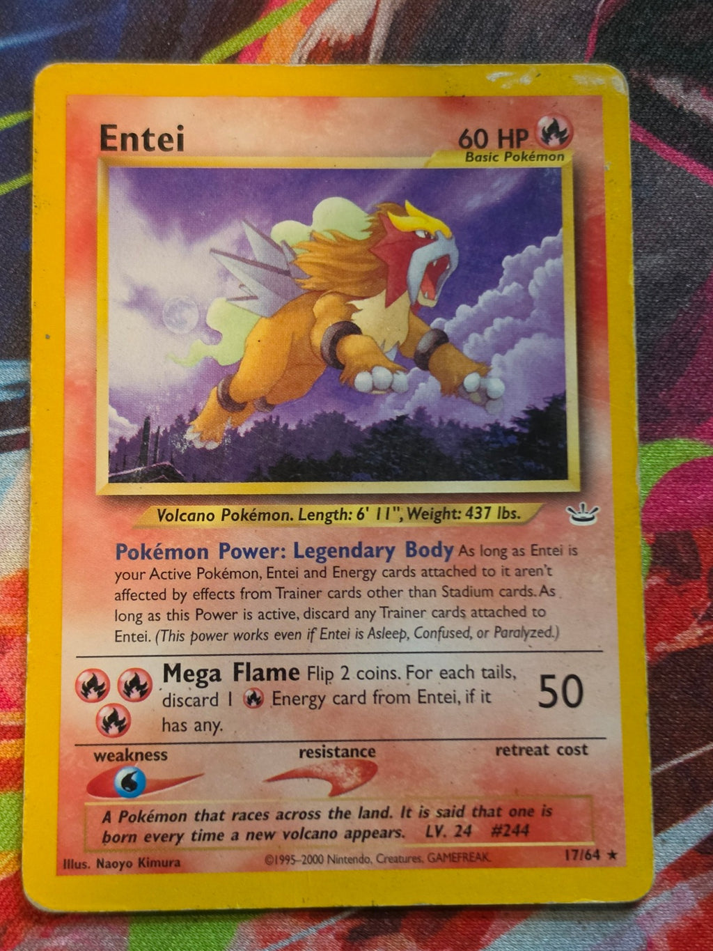 Entei (17) Rare Unlimited Neo Revelation 17/64 HP Pokemon