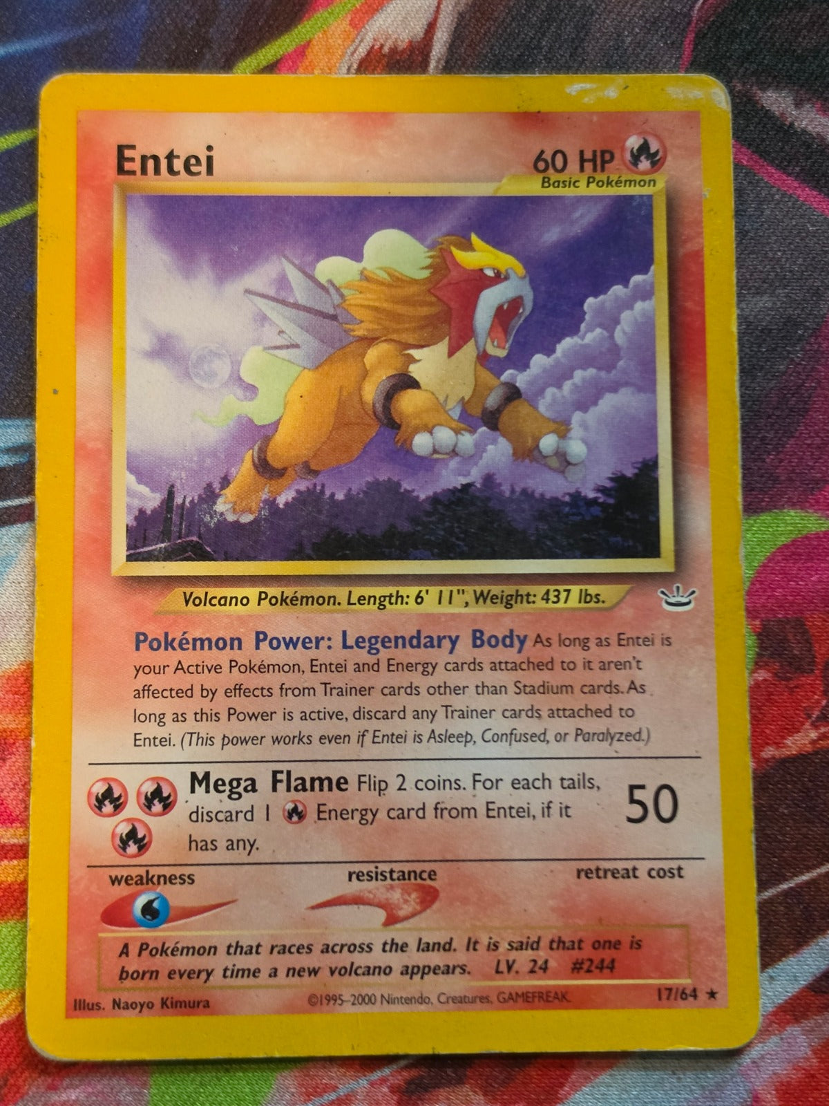 Entei (17) Rare Unlimited Neo Revelation 17/64 HP Pokemon