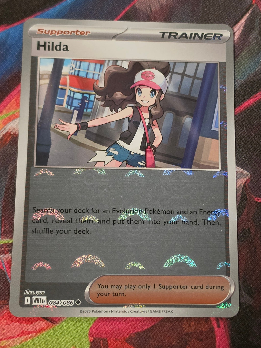 Hilda (Poke Ball Pattern) Uncommon White Flare 084/086 NM Pokemon