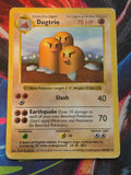 Dugtrio Shadowless Base Set Rare 019/102 HP Pokemon