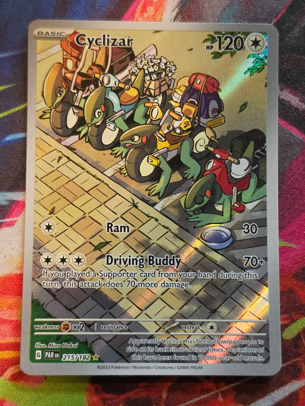 Cyclizar Illustration Rare SV04: Paradox Rift 215/182 NM- Pokemon