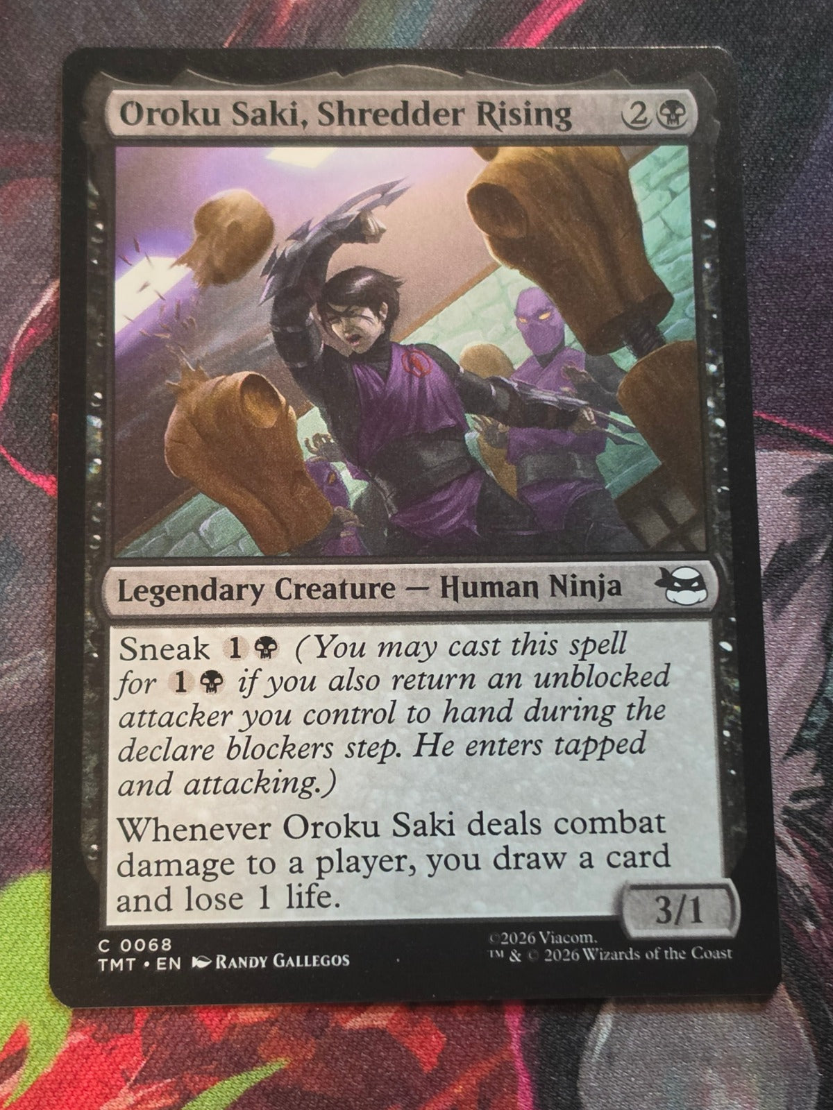 Oroku Saki, Shredder Rising - 68 - Teenage Mutant Ninja Turtles - C - NM MTG