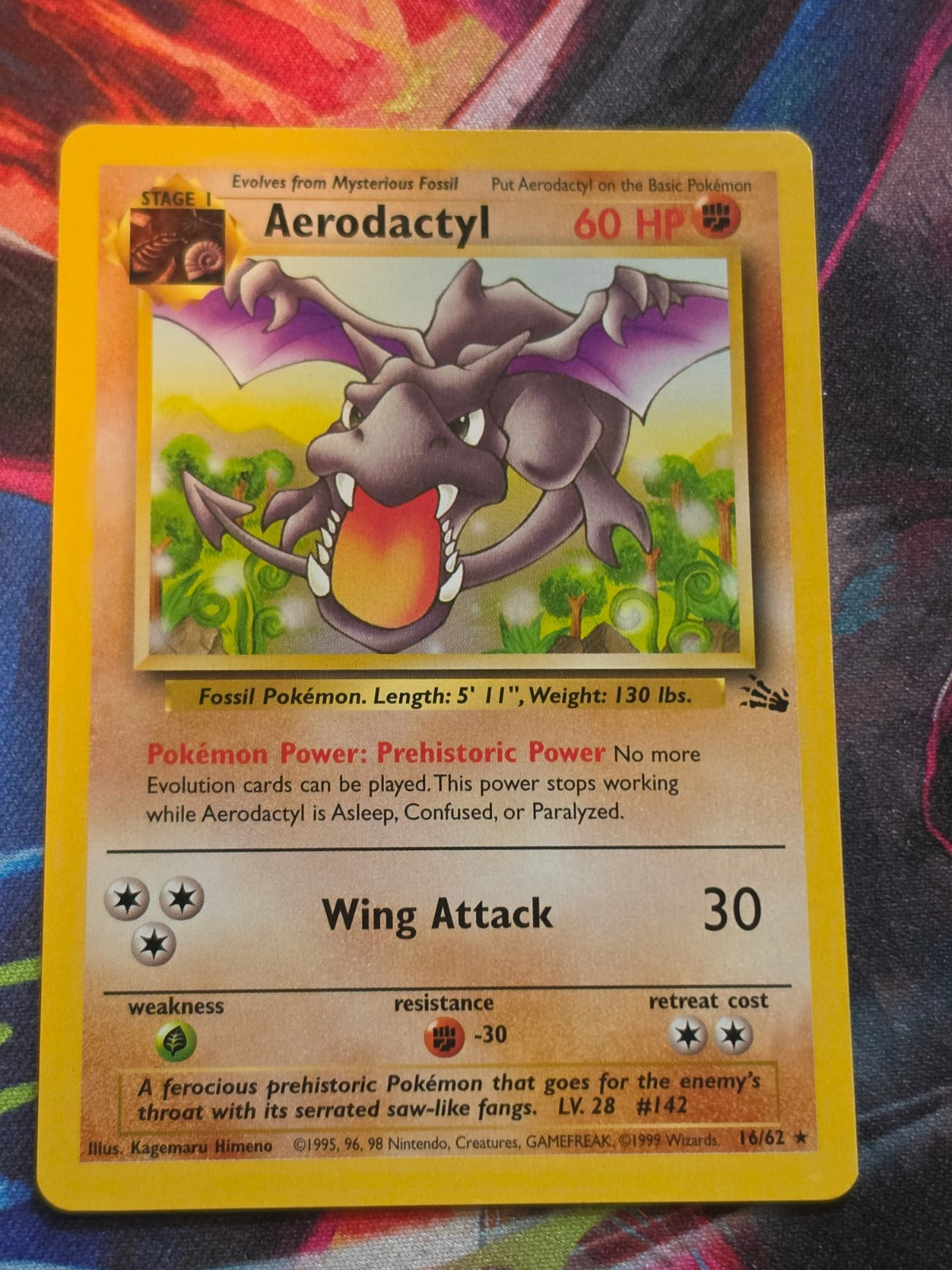 Aerodactyl (16) Unlimited Rare Fossil 16/62 NM-/LP+ Pokemon