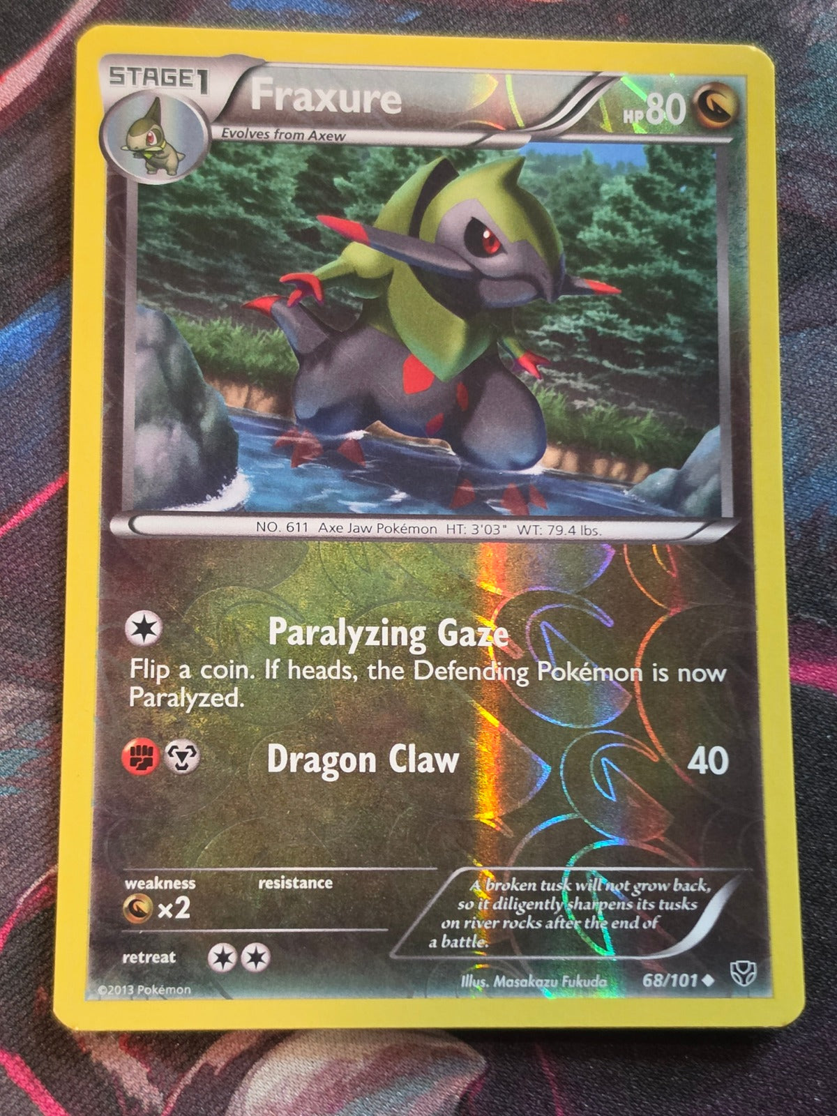 Fraxure - 68/101 - Plasma Blast - Uncommon - Reverse Holo - LP - Pokemon