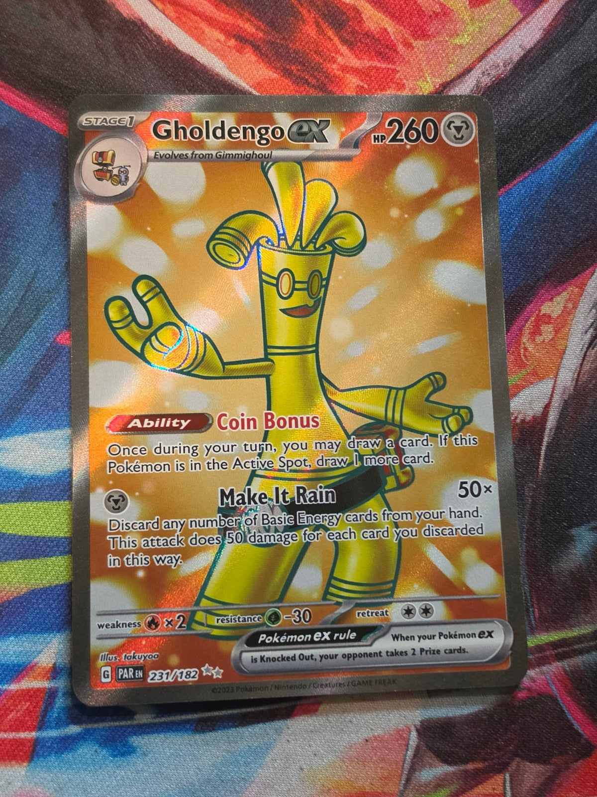 Gholdengo ex Ultra Rare SV04: Paradox Rift 231/182 NM Pokemon