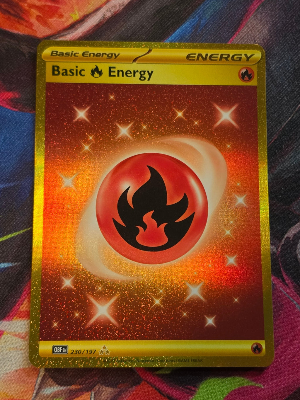 Basic Fire Energy Hyper Rare Obsidian Flames 230/197 NM Pokemon