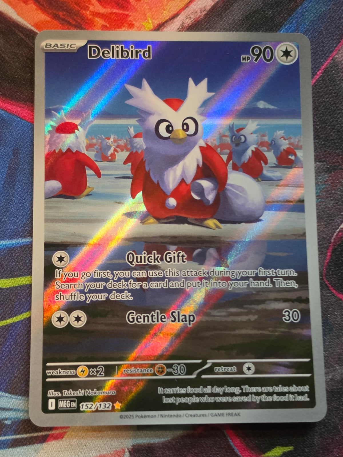 Delibird Illustration Rare ME01: Mega Evolution 152/132 NM Pokemon