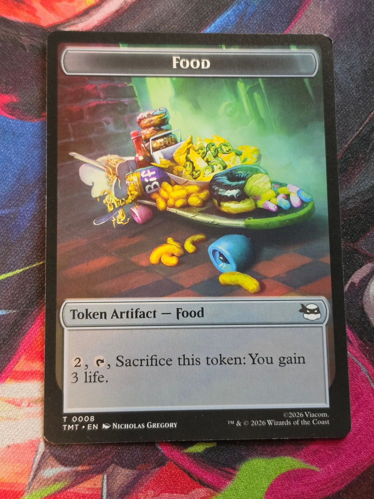 Ninja Turtle Spirit // Food Double-Sided Token - 3 // 8 - Teenage Mutant Ninja Turtles Tokens - T - NM MTG (Back)