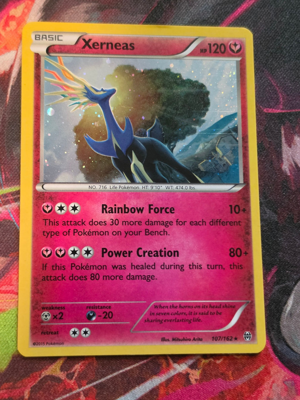 Xerneas (Cosmos Holo) Promo Blister Exclusives 107/162 LP Pokemon
