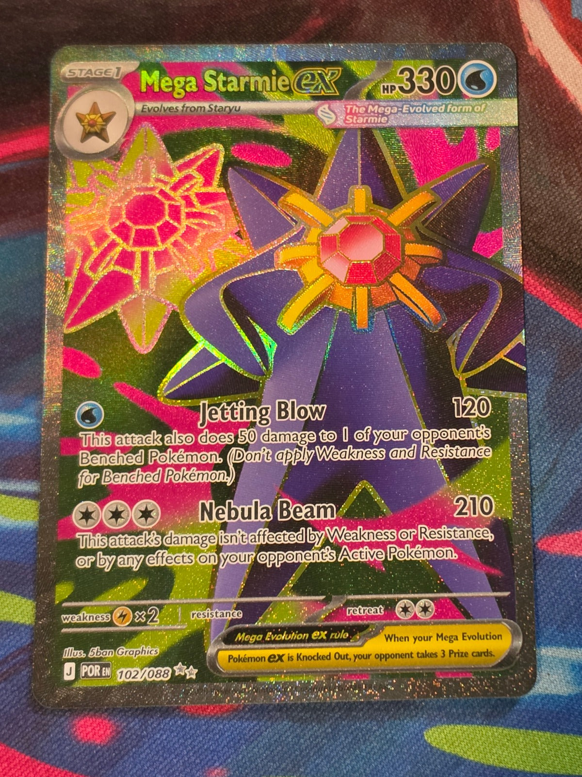 Mega Starmie ex Ultra Rare Perfect Order 102/088 NM Pokemon