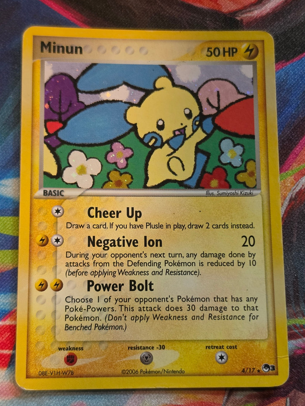 Minun Rare POP Series 3 004/017 DMG Pokemon