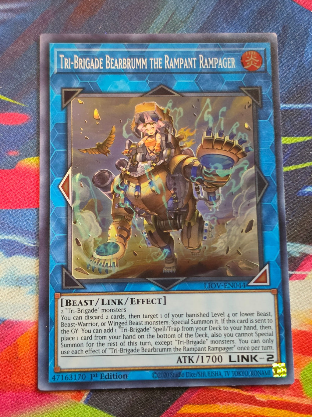 Tri-Brigade Bearbrumm the Rampant Rampager Super Rare Lightning Overdrive LIOV-EN044 LP