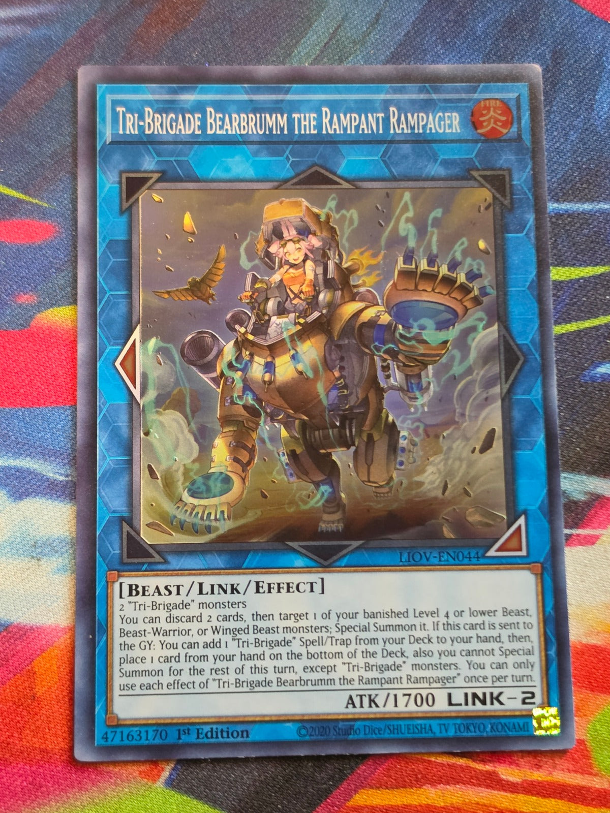 Tri-Brigade Bearbrumm the Rampant Rampager Super Rare Lightning Overdrive LIOV-EN044 LP
