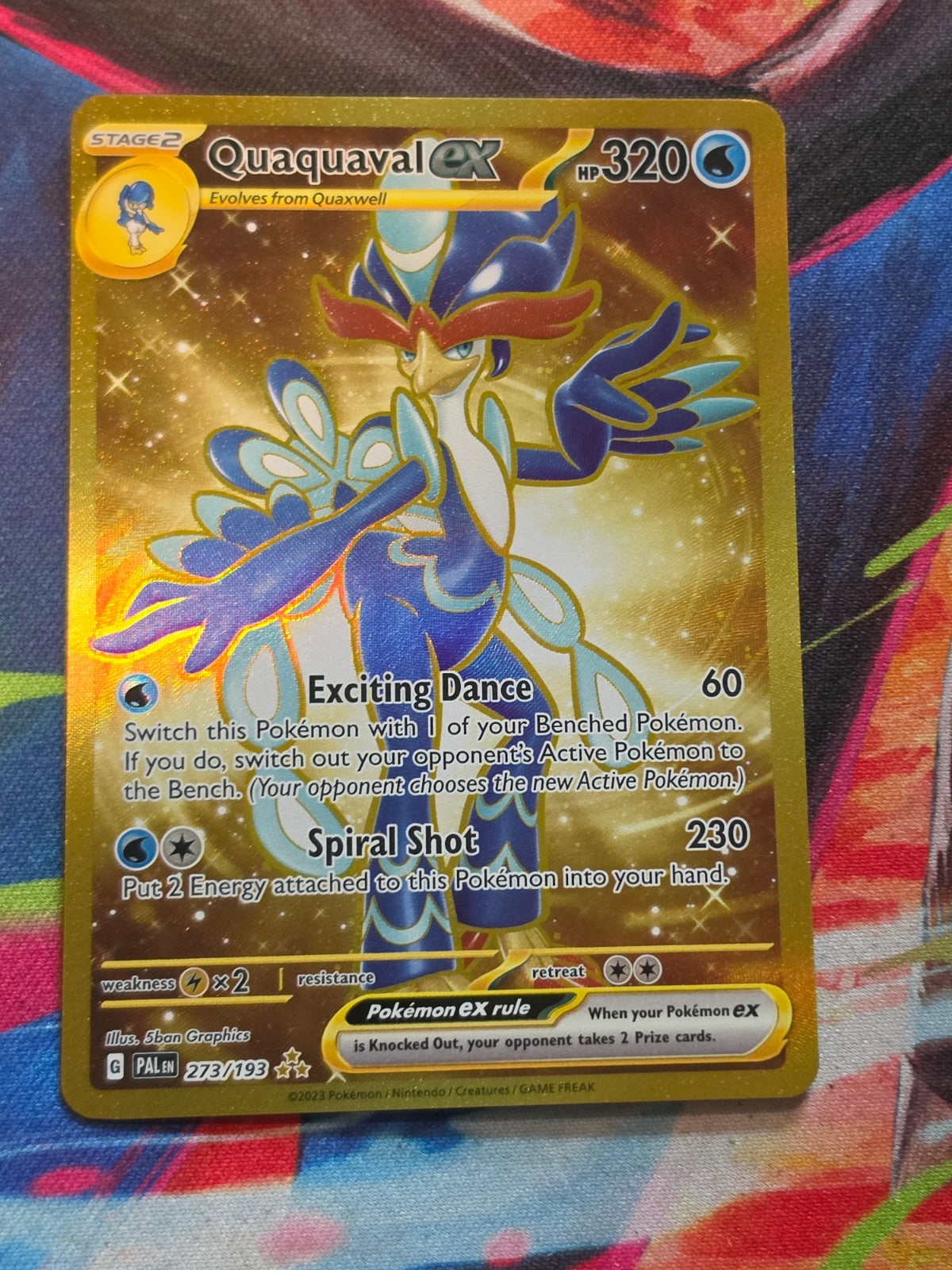 Quaquaval ex Hyper Rare SV02: Paldea Evolved 273/193 NM Pokemon