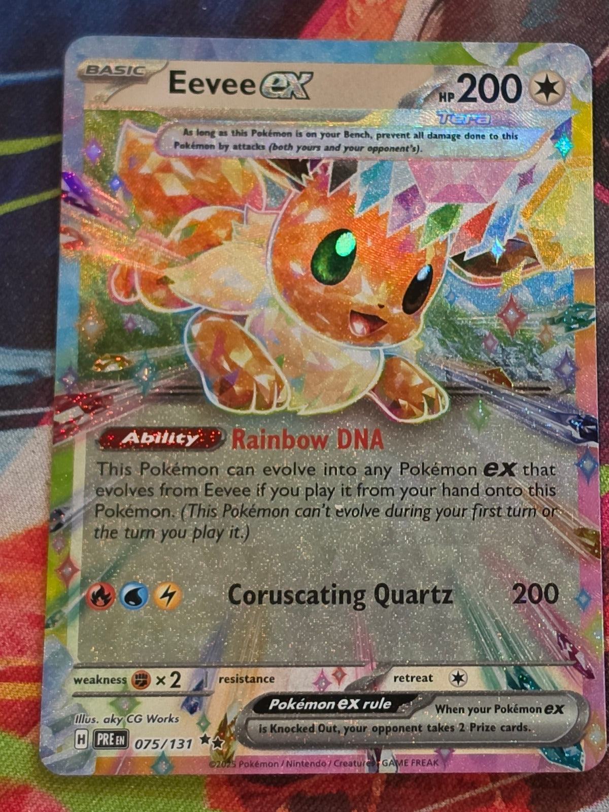 Eevee ex Double Rare SV: Prismatic Evolutions 075/131 NM Pokemon