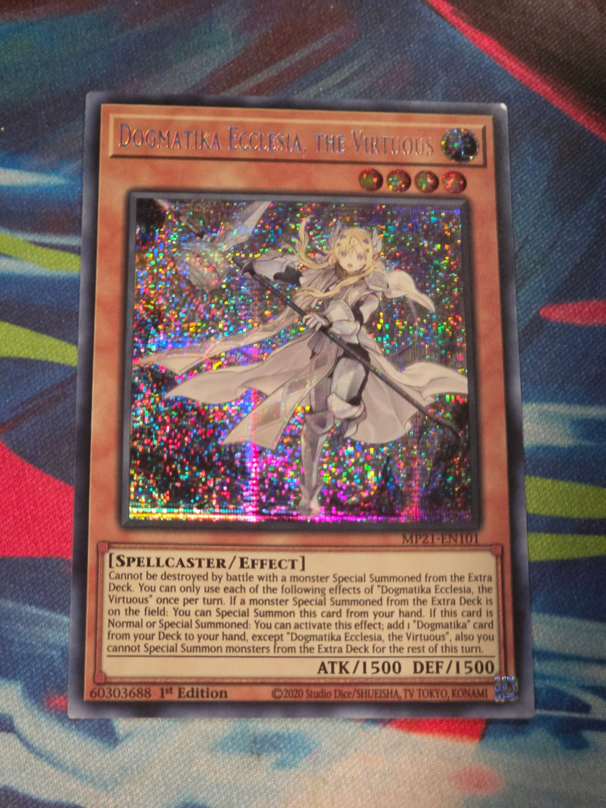 Dogmatika Ecclesia, the Virtuous Prismatic Secret Rare 2021 Tin of Ancient Battles MP21-EN101 1st Edition LP Yu-Gi-Oh!