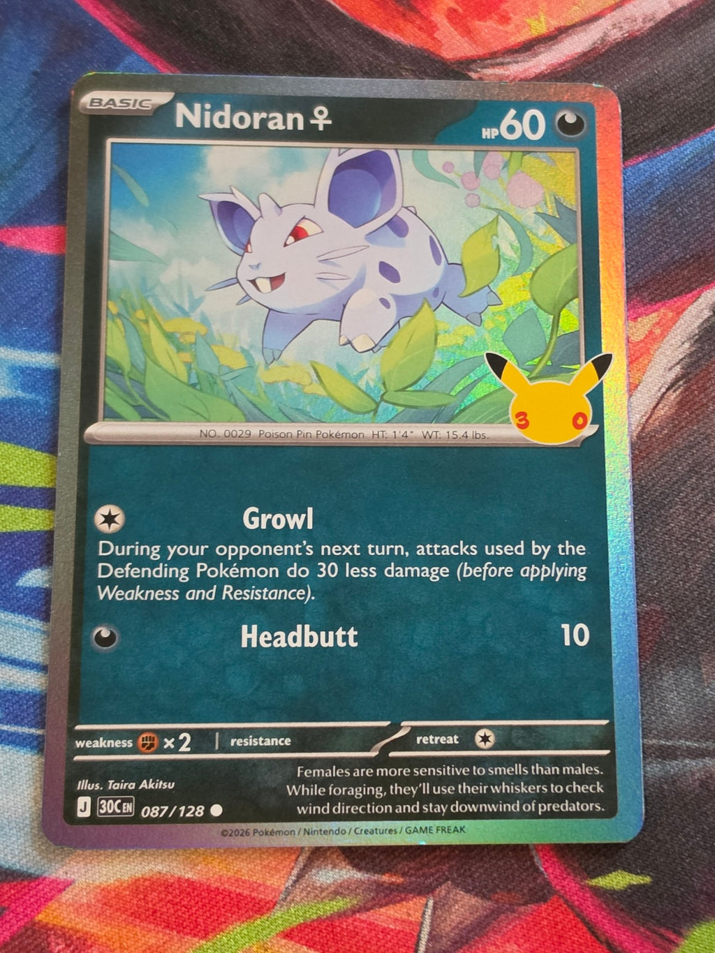 Nidoran F - 087/128 - ME: 30th Celebration - Common - LP - Pokemon