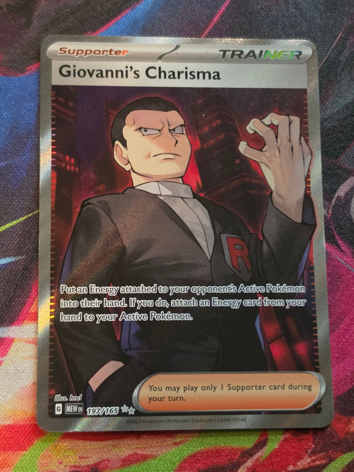 Giovanni's Charisma Ultra Rare Scarlet & Violet 151 197/165 NM Pokemon