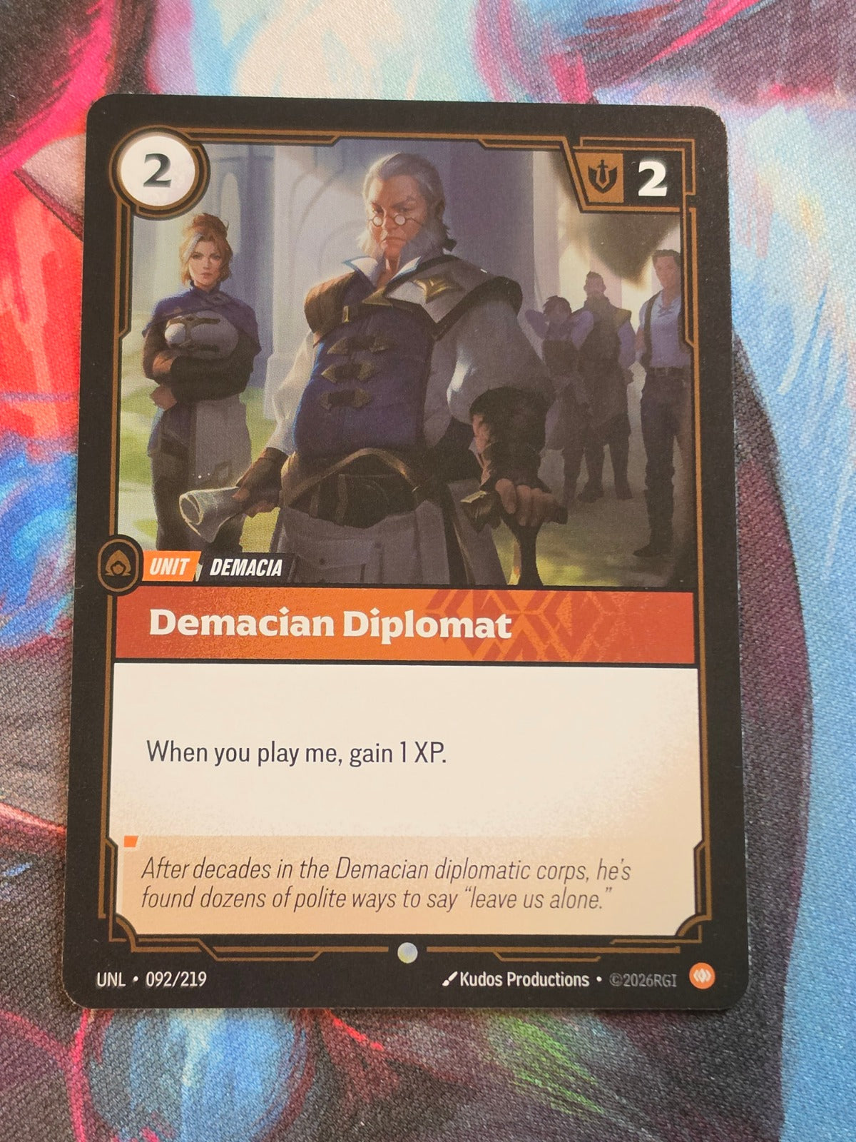 Demacian Diplomat - 092/219 - Unleashed - Common - NM