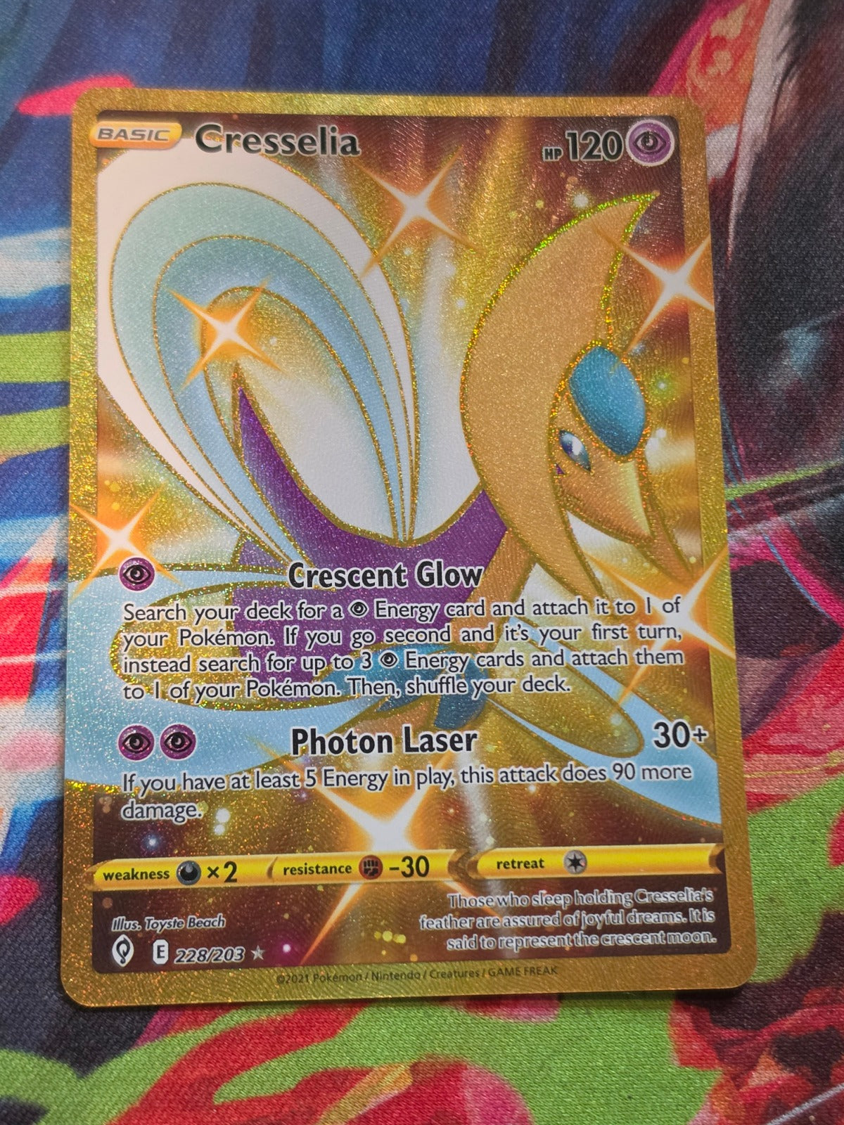 Cresselia (Secret) Secret Rare SWSH07: Evolving Skies 228/203 NM Pokemon