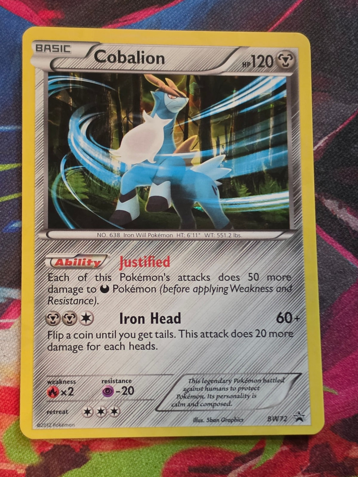 Cobalion Promo Black and White Promos BW72 LP Pokemon