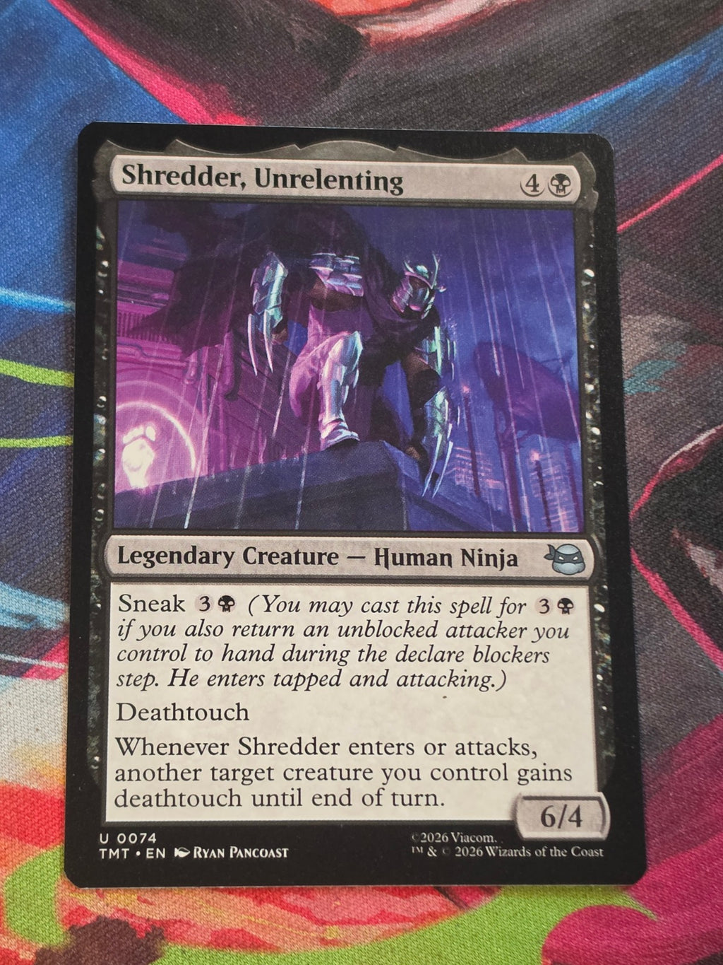 Shredder, Unrelenting - 74 - Teenage Mutant Ninja Turtles - U - NM MTG