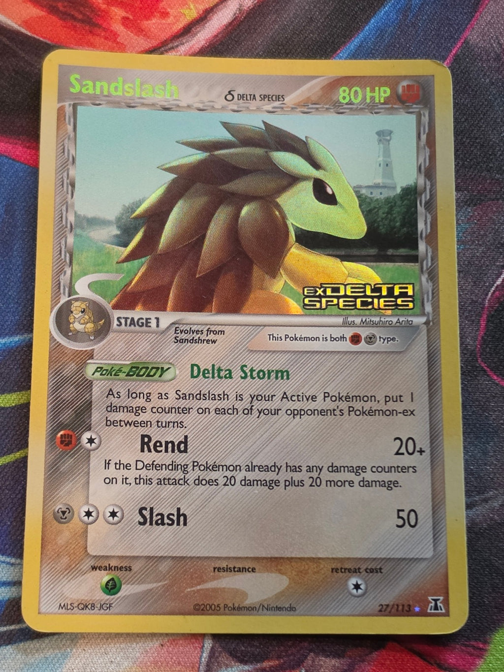 Sandslash (Delta Species) Reverse Holo Rare EX Delta Species 27/113 LP Pokemon