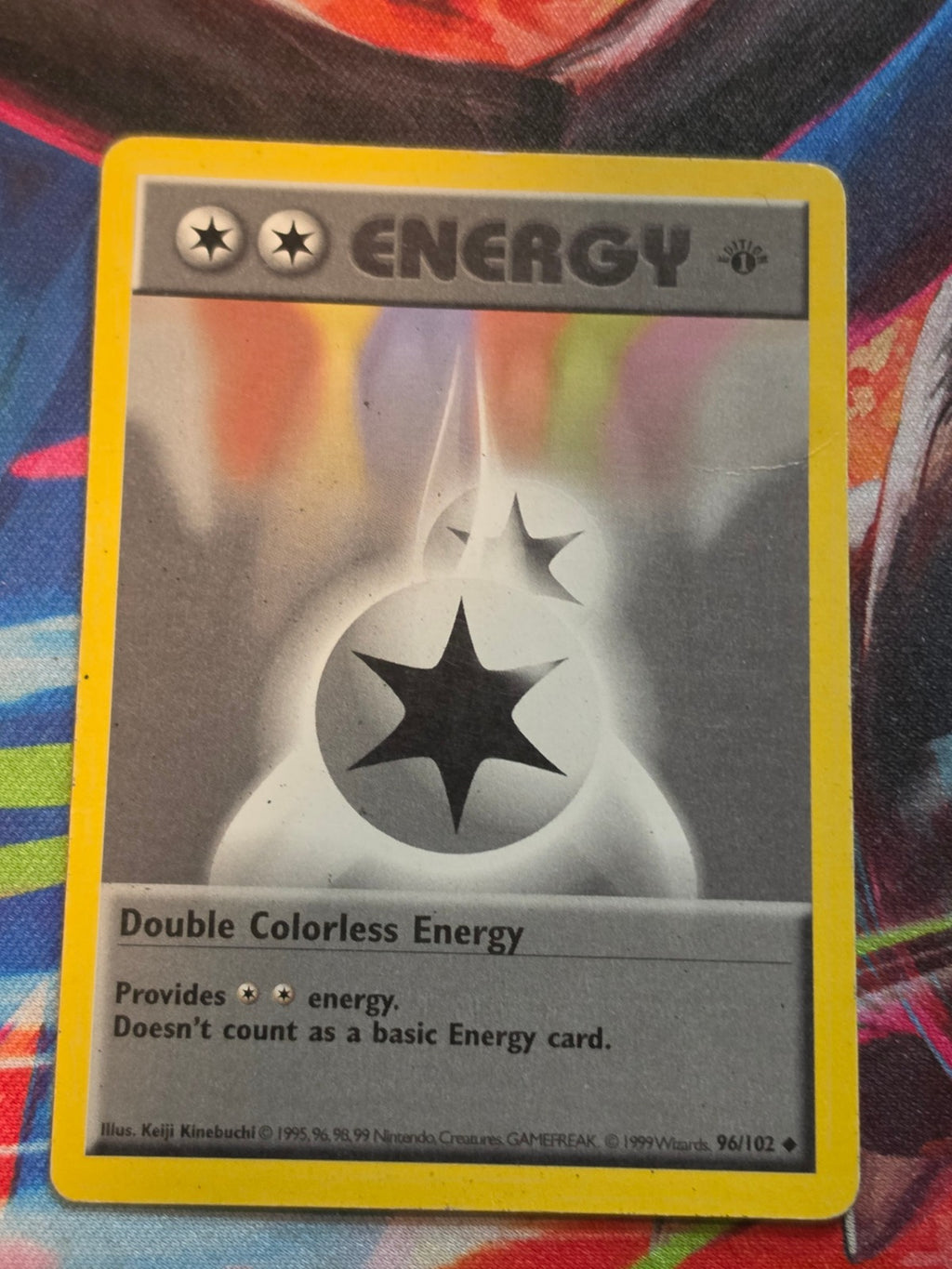 Double Colorless Energy 1st Edition Shadowless Base Set Uncommon 096/102 MP Pokemon